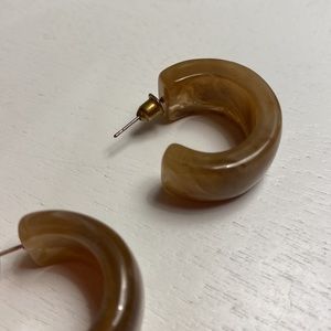 Brown plastic earrings
